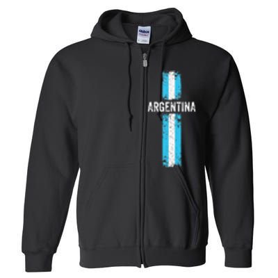 retro Argentina flag Soccer Jersey Argentina Fan Full Zip Hoodie