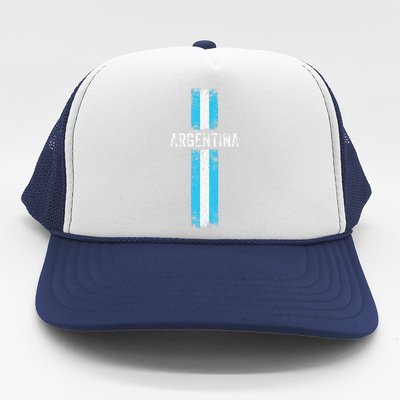 retro Argentina flag Soccer Jersey Argentina Fan Trucker Hat