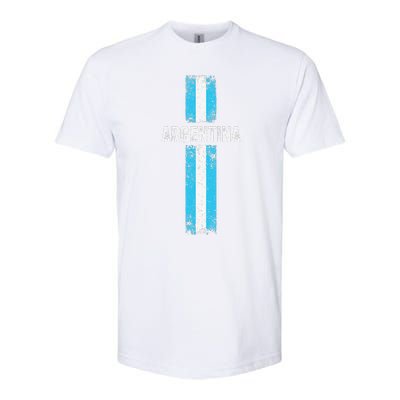 retro Argentina flag Soccer Jersey Argentina Fan Softstyle CVC T-Shirt