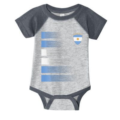 retro Argentina flag Soccer Jersey Argentina Fan Infant Baby Jersey Bodysuit