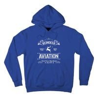 Reindeer Aviation Funny Christmas Santa Claus And Sleigh Gift Tall Hoodie