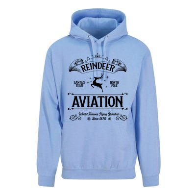 Reindeer Aviation Funny Christmas Santa Claus And Sleigh Gift Unisex Surf Hoodie