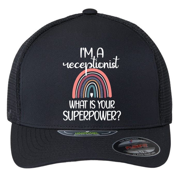 Receptionist Appreciation Front Desk Receptionist Gift Flexfit Unipanel Trucker Cap