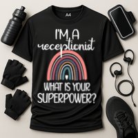 Receptionist Appreciation Front Desk Receptionist Gift Cooling Performance Crew T-Shirt