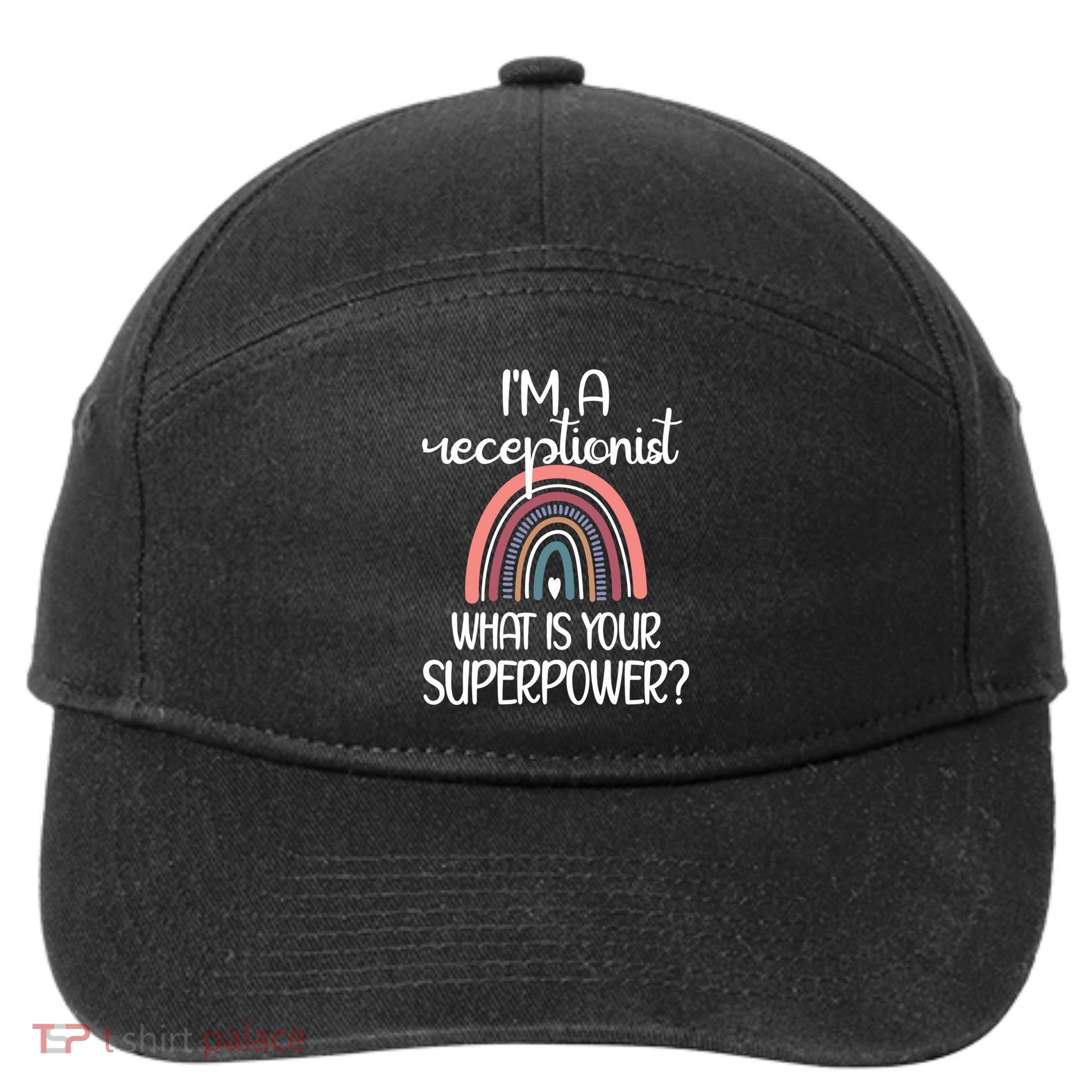 Receptionist Appreciation Front Desk Receptionist Gift 7-Panel Snapback Hat