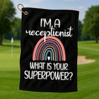 Receptionist Appreciation Front Desk Receptionist Gift Golf Towel