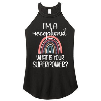 Receptionist Appreciation Front Desk Receptionist Gift Women's Perfect Tri Rocker Tank