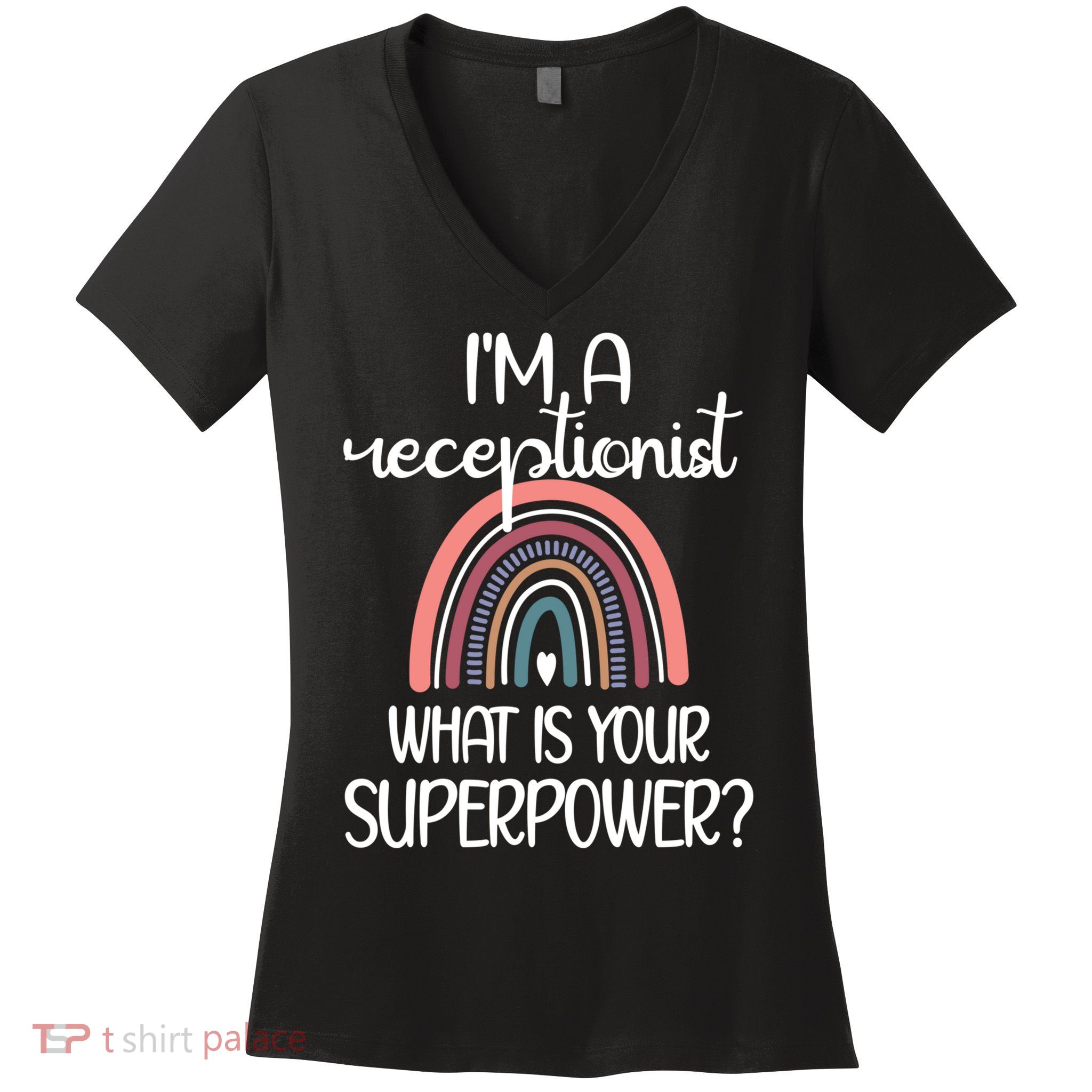 Receptionist Appreciation Front Desk Receptionist Gift Women's V-Neck T-Shirt