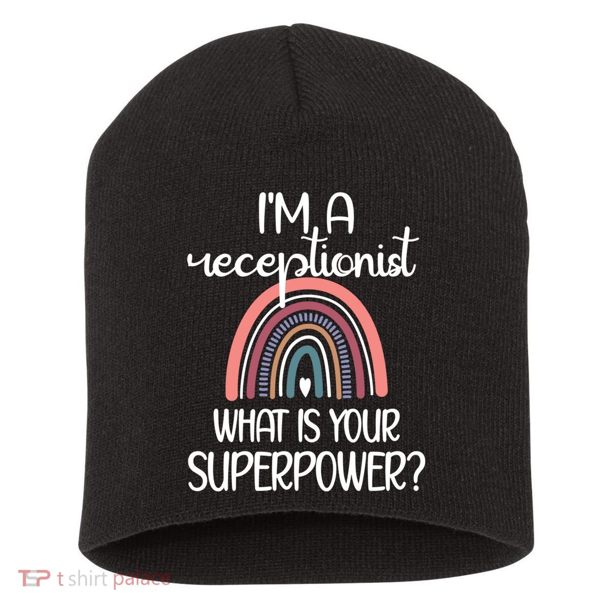 Receptionist Appreciation Front Desk Receptionist Gift Short Acrylic Beanie