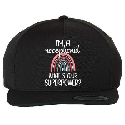 Receptionist Appreciation Front Desk Receptionist Gift Wool Snapback Cap