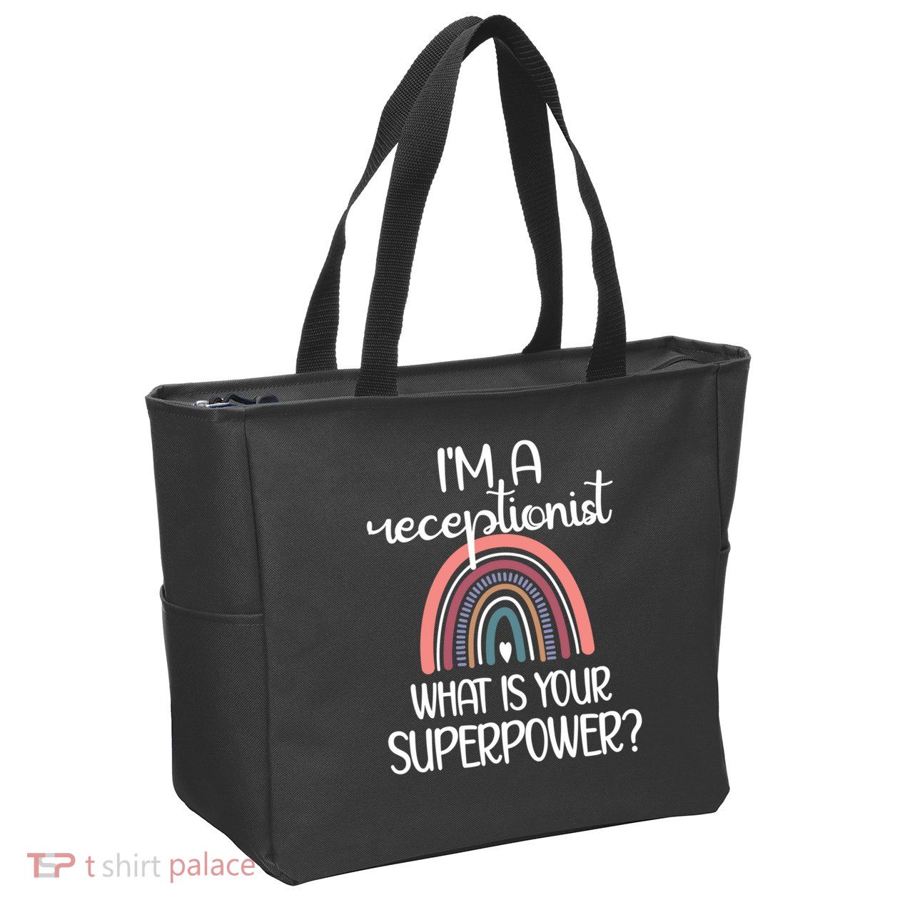 Receptionist Appreciation Front Desk Receptionist Gift Zip Tote Bag