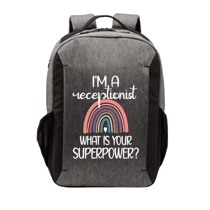 Receptionist Appreciation Front Desk Receptionist Gift Vector Backpack