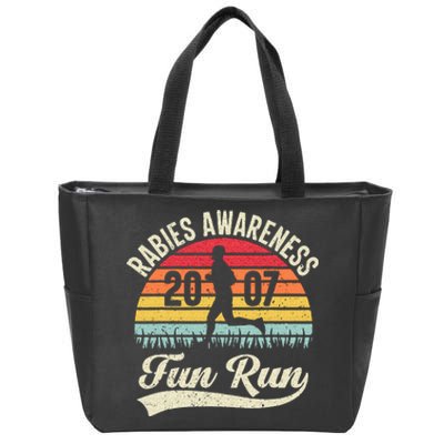 Rabies Awareness Fun Run Funny TV Comedy Running Zip Tote Bag