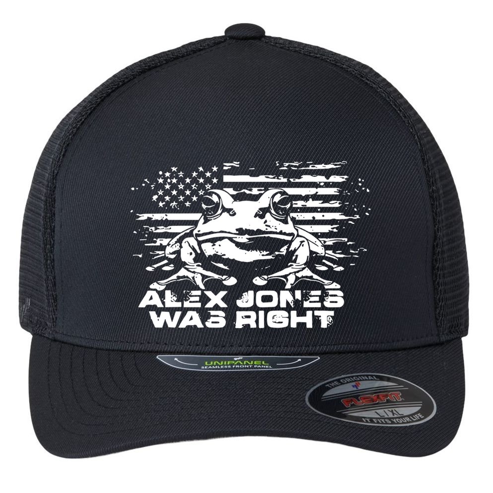 Right About Frogs Flexfit Unipanel Trucker Cap