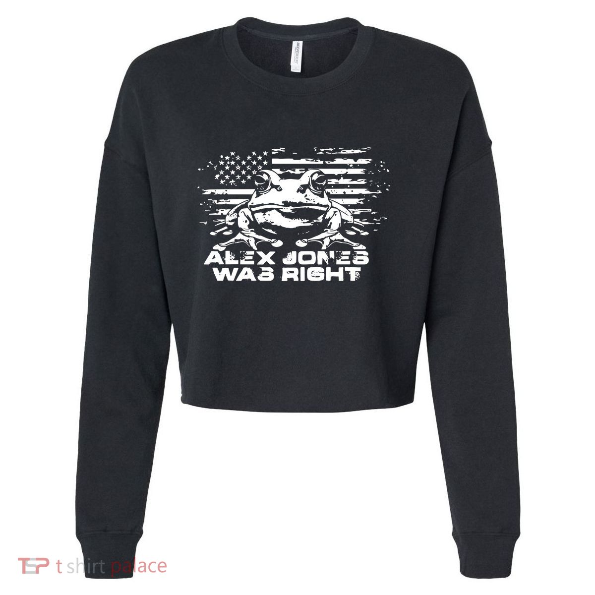 Right About Frogs Cropped Pullover Crew