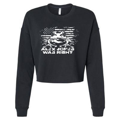 Right About Frogs Cropped Pullover Crew