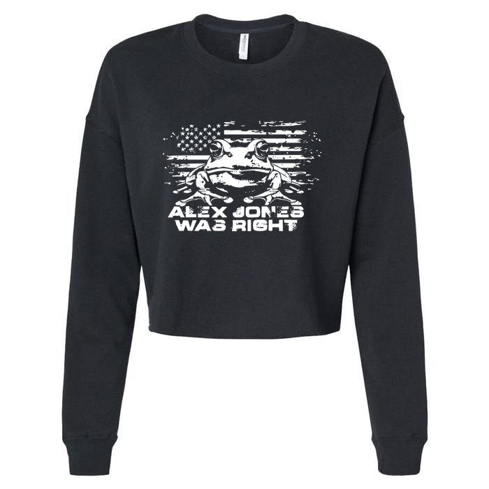 Right About Frogs Cropped Pullover Crew