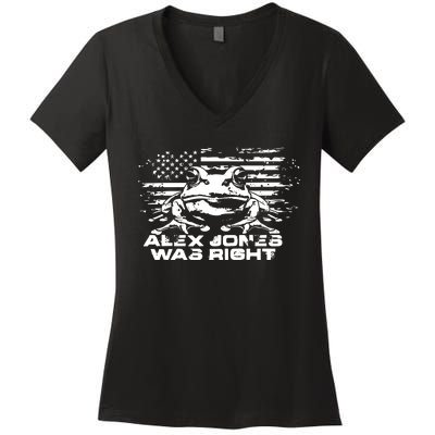 Right About Frogs Women's V-Neck T-Shirt