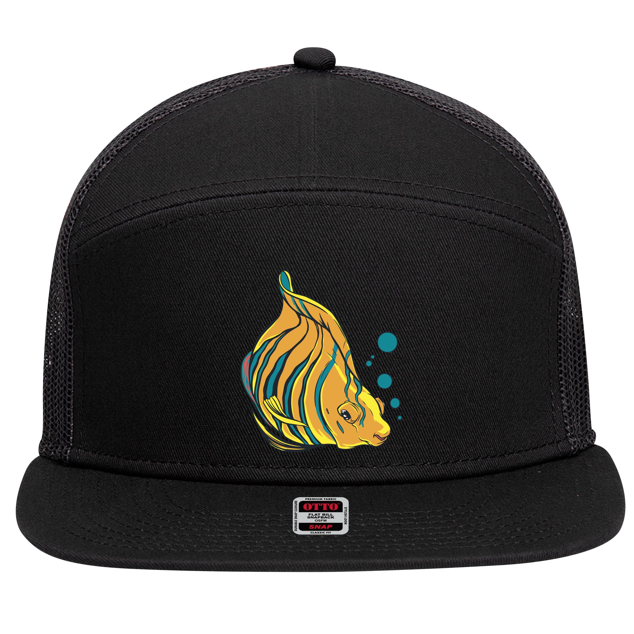Royal Angel Fish 7 Panel Mesh Trucker Snapback Hat