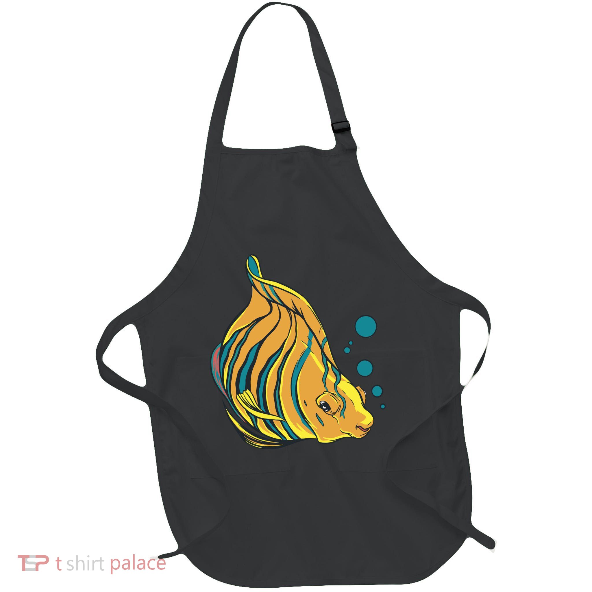 Royal Angel Fish Full-Length Apron With Pockets