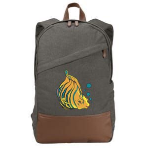 Royal Angel Fish Cotton Canvas Backpack