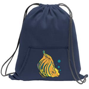 Royal Angel Fish Sweatshirt Cinch Pack Bag