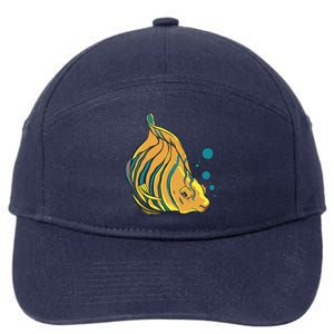 Royal Angel Fish 7-Panel Snapback Hat