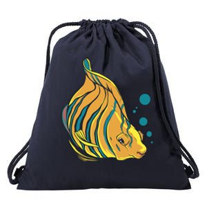 Royal Angel Fish Drawstring Bag