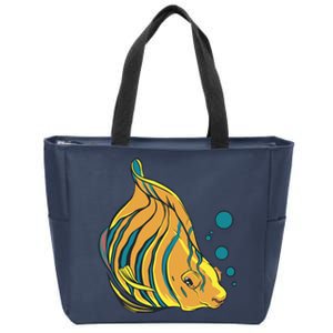 Royal Angel Fish Zip Tote Bag