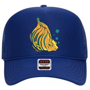 Royal Angel Fish High Crown Mesh Back Trucker Hat