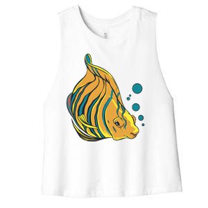 Royal Angel Fish Women's Racerback Cropped Tank