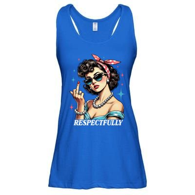 Respectfully A Funny Sarcasm Meme Design For Those That Tell It Like It Is Ladies Essential Flowy Tank