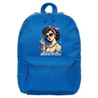 Respectfully A Funny Sarcasm Meme Design For Those That Tell It Like It Is 16 in Basic Backpack