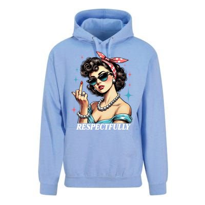 Respectfully A Funny Sarcasm Meme Design For Those That Tell It Like It Is Unisex Surf Hoodie