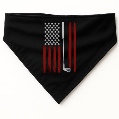 Retro American Flag Golf Gift For Golfer Funny Golf Club USA-Made Doggie Bandana