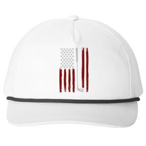 Retro American Flag Golf Gift For Golfer Funny Golf Club Snapback Five-Panel Rope Hat