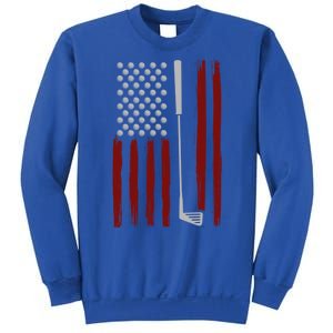 Retro American Flag Golf Gift For Golfer Funny Golf Club Sweatshirt