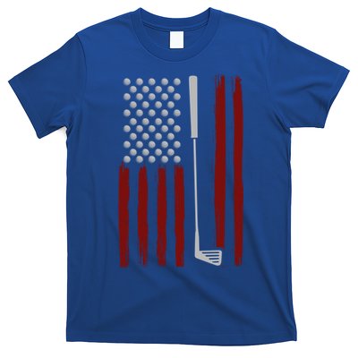 Retro American Flag Golf Gift For Golfer Funny Golf Club T-Shirt