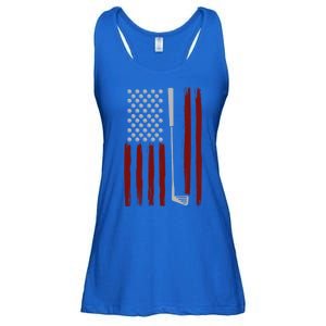 Retro American Flag Golf Gift For Golfer Funny Golf Club Ladies Essential Flowy Tank