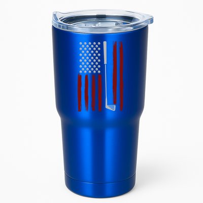Retro American Flag Golf Gift For Golfer Funny Golf Club Tumbler