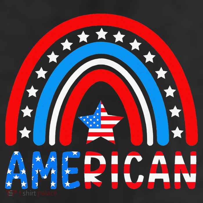 Rainbow American Flag Patriotic Happy 4th Of July 7 Panel Mesh Trucker Snapback Hat