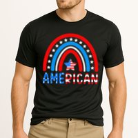 Rainbow American Flag Patriotic Happy 4th Of July Cooling Performance Crew T-Shirt