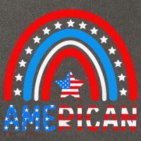 Rainbow American Flag Patriotic Happy 4th Of July Cotton Canvas Backpack