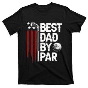 Retro American Flag Golf Gift for Golfer Funny Golf Club T-Shirt