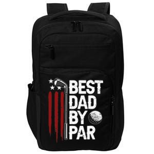 Retro American Flag Golf Gift for Golfer Funny Golf Club Impact Tech Backpack