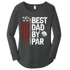 Retro American Flag Golf Gift for Golfer Funny Golf Club Women's Perfect Tri Tunic Long Sleeve Shirt