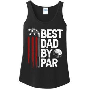 Retro American Flag Golf Gift for Golfer Funny Golf Club Ladies Essential Tank