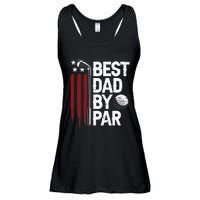 Retro American Flag Golf Gift for Golfer Funny Golf Club Ladies Essential Flowy Tank