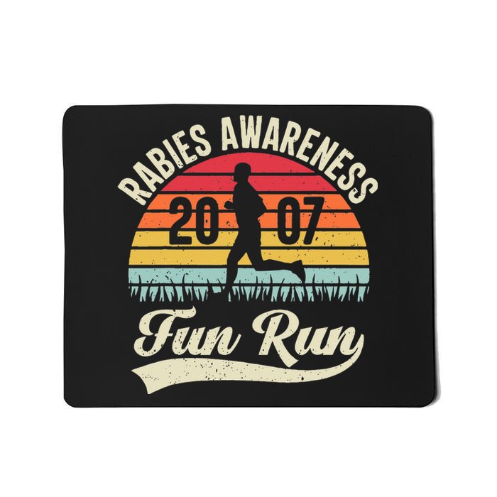 Rabies Awareness Fun Run Funny TV Comedy Running Mousepad