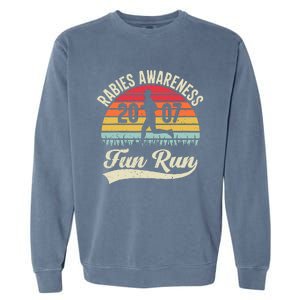 Rabies Awareness Fun Run Funny TV Comedy Running Garment-Dyed Sweatshirt